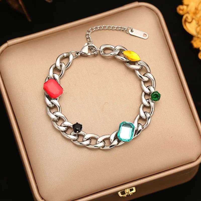 Bead Link Chain Bracelet