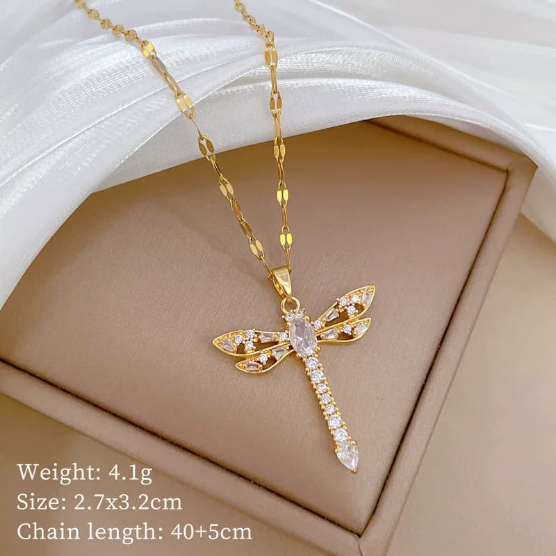 Owl Sparkling Zircon Pendant Necklace