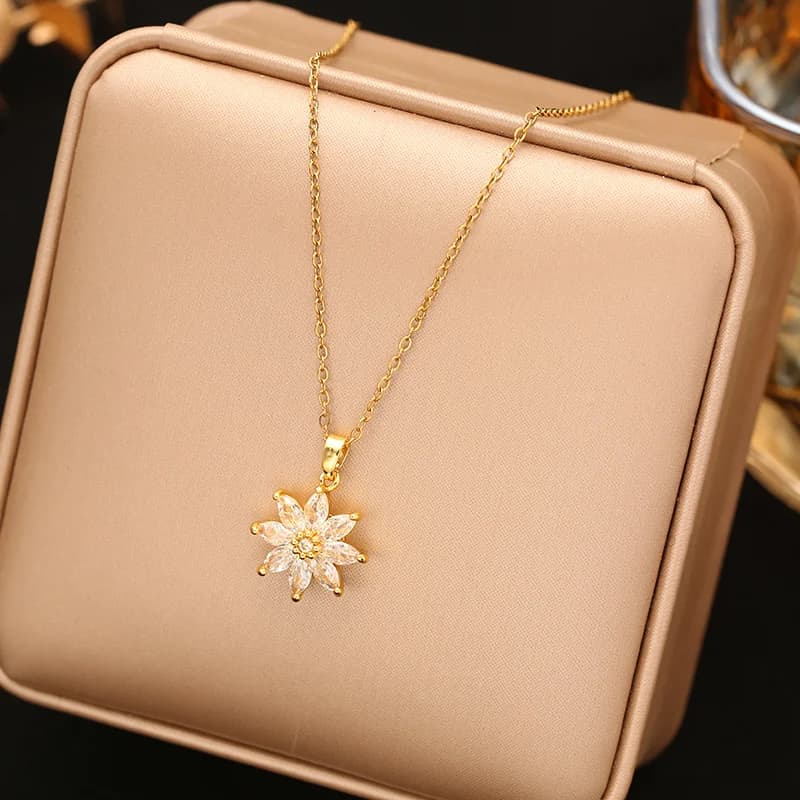 Multilayer Cubic Zirconia Chain Necklace