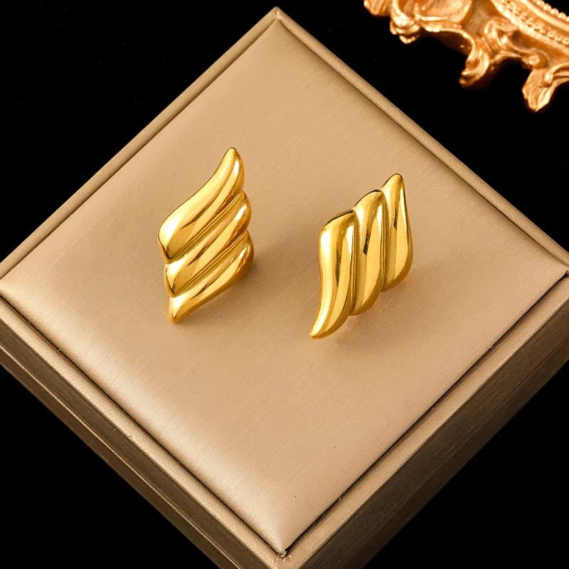 18K Gold Plated Creative Stud Earrings